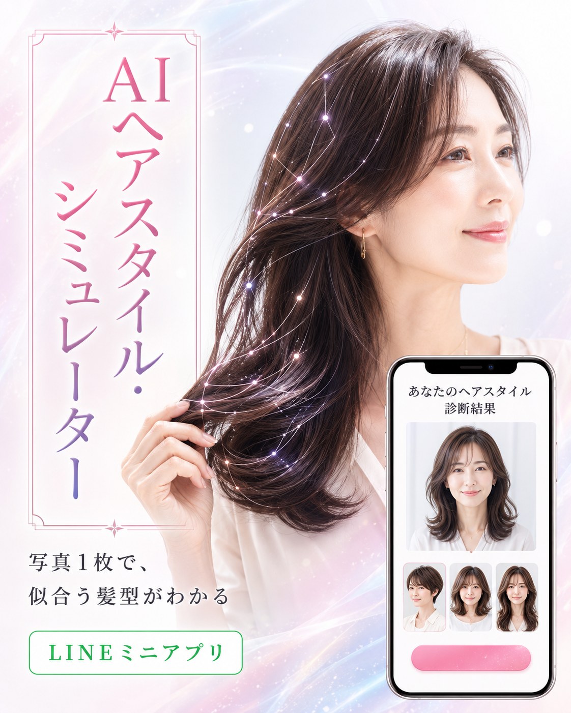 AIヘアスタイル・シミュレーターのイメージ