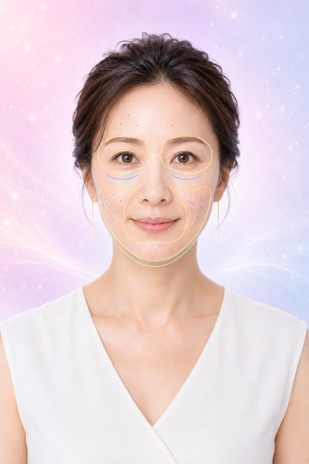 AI解析中の女性